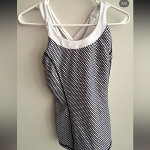 lululemon athletica Black and White Patterned Tank Top